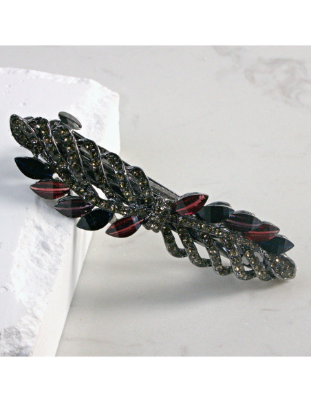 Klamra francuska gałązka z kryształkami i cekinami Lolita Akcesoria