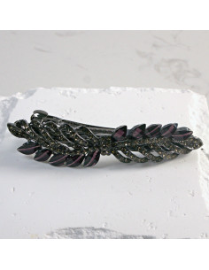 Klamra francuska gałązka z kryształkami i cekinami Lolita...