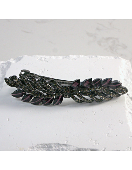 Klamra francuska gałązka z kryształkami i cekinami Lolita Akcesoria