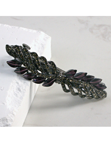 Klamra francuska gałązka z kryształkami i...