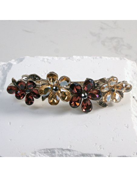 Klamra francuska 4 kwiatki z kryształkami Lolita Akcesoria