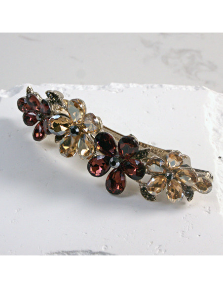 Klamra francuska 4 kwiatki z kryształkami Lolita Akcesoria