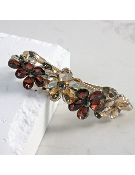 Klamra francuska 4 kwiatki z kryształkami Lolita Akcesoria