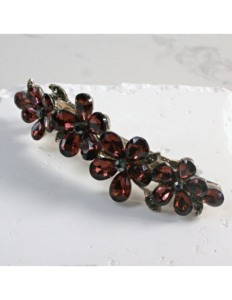 Klamra francuska 4 kwiatki z kryształkami Lolita Akcesoria