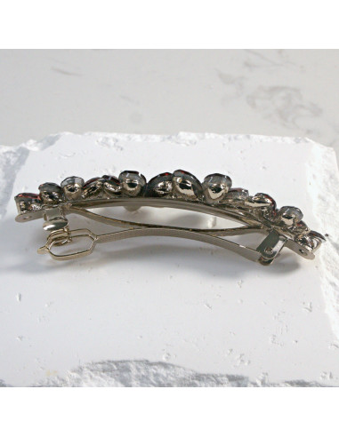 Klamra francuska 4 kwiatki z kryształkami...