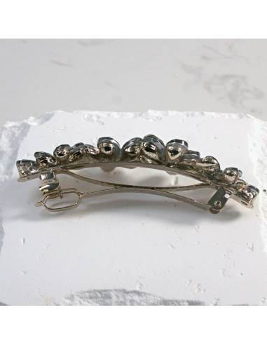 Klamra francuska 4 kwiatki z kryształkami...