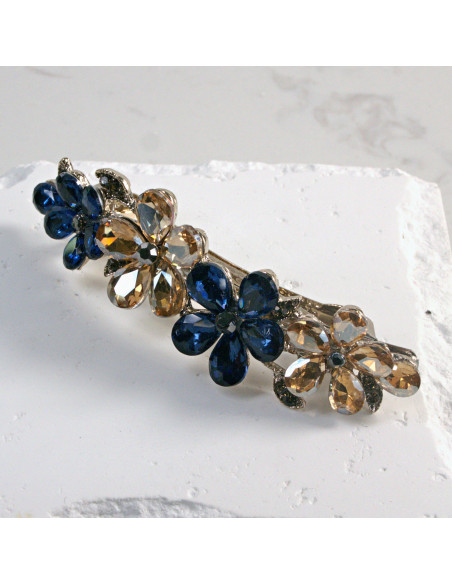 Klamra francuska 4 kwiatki z kryształkami Lolita Akcesoria