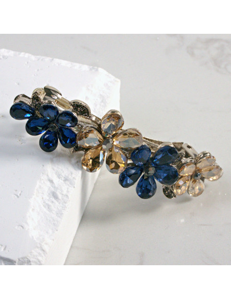 Klamra francuska 4 kwiatki z kryształkami Lolita Akcesoria