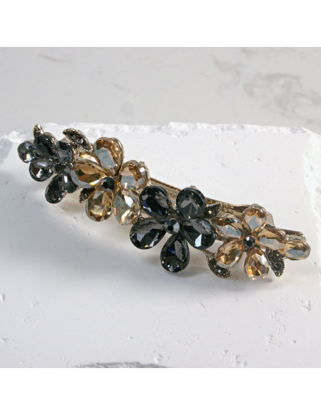 Klamra francuska 4 kwiatki z kryształkami Lolita Akcesoria