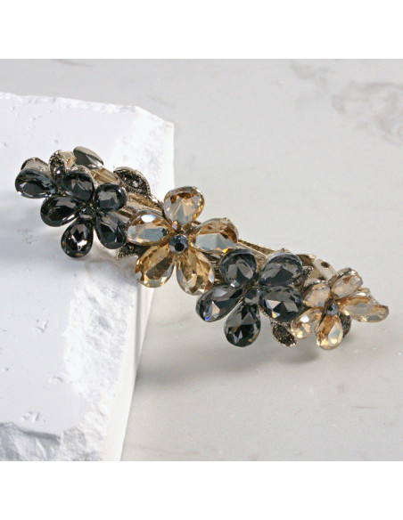 Klamra francuska 4 kwiatki z kryształkami Lolita Akcesoria