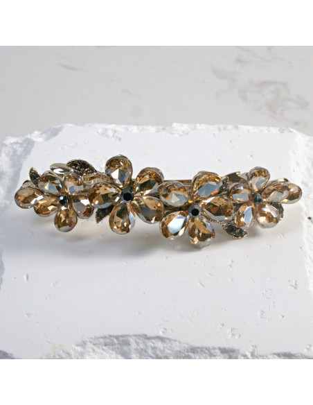 Klamra francuska 4 kwiatki z kryształkami Lolita Akcesoria