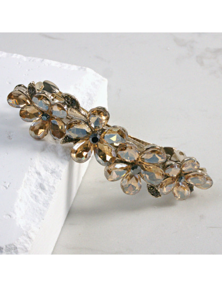 Klamra francuska 4 kwiatki z kryształkami Lolita Akcesoria