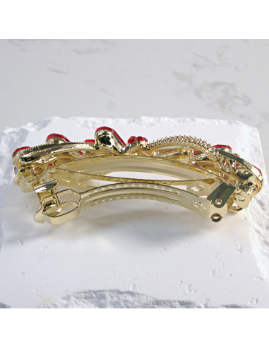 Klamra francuska czerwona kokarda z...