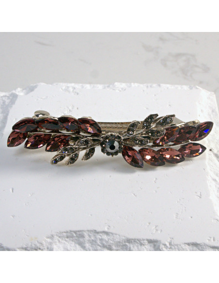 Klamra francuska gałązka z elementem i kryształkami Lolita Akcesoria