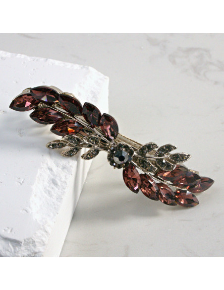 Klamra francuska gałązka z elementem i kryształkami Lolita Akcesoria