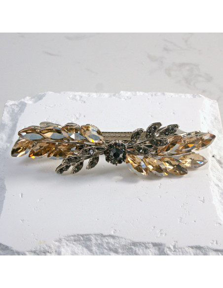 Klamra francuska gałązka z elementem i kryształkami Lolita Akcesoria