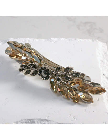 Klamra francuska gałązka z elementem i kryształkami Lolita Akcesoria