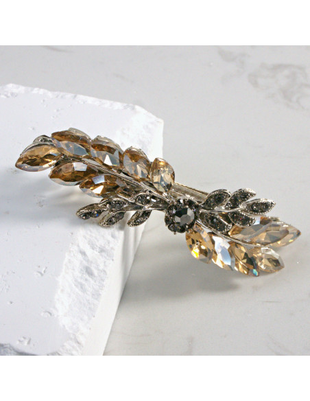 Klamra francuska gałązka z elementem i kryształkami Lolita Akcesoria