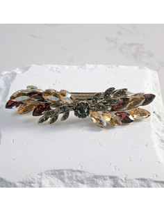 Klamra francuska gałązka z elementem i kryształkami...