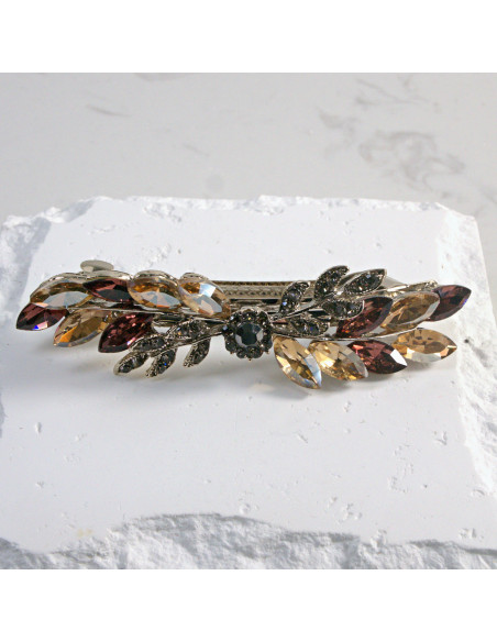 Klamra francuska gałązka z elementem i kryształkami Lolita Akcesoria