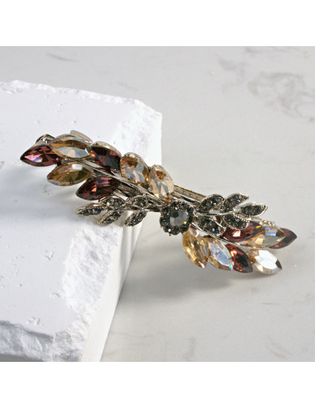 Klamra francuska gałązka z elementem i kryształkami Lolita Akcesoria