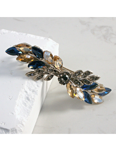 Klamra francuska gałązka z elementem i kryształkami Lolita Akcesoria