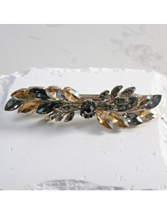 Klamra francuska gałązka z elementem i kryształkami...
