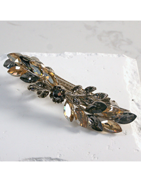 Klamra francuska gałązka z elementem i kryształkami Lolita Akcesoria