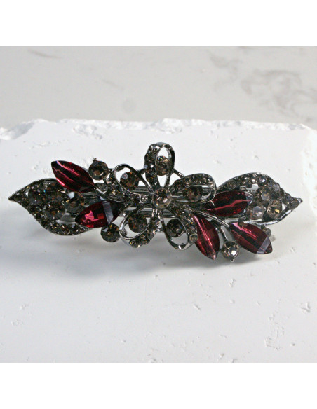 Klamra francuska kwiatek z cekinami i kryształkami Lolita Akcesoria