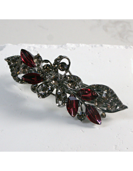 Klamra francuska kwiatek z cekinami i kryształkami Lolita Akcesoria