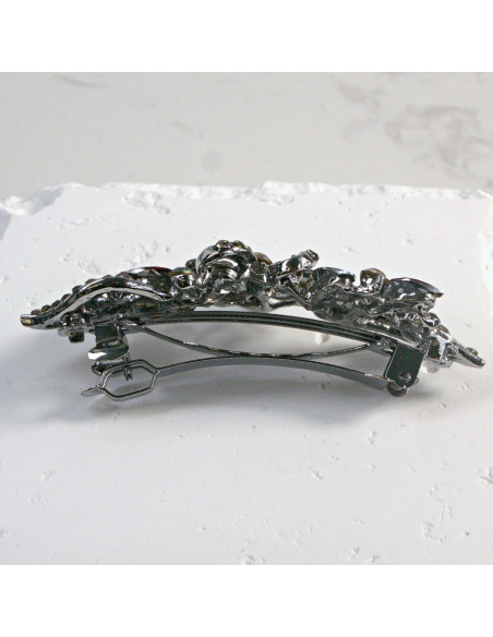 Klamra francuska kwiatek z cekinami i kryształkami Lolita Akcesoria