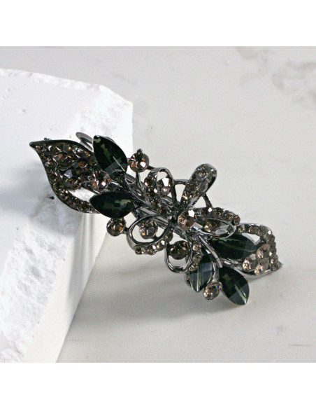 Klamra francuska kwiatek z cekinami i kryształkami Lolita Akcesoria