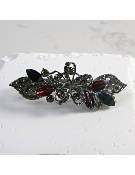 Klamra francuska kwiatek z cekinami i kryształkami Lolita Akcesoria