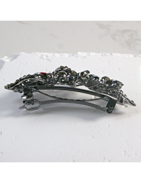 Klamra francuska kwiatek z cekinami i kryształkami Lolita Akcesoria