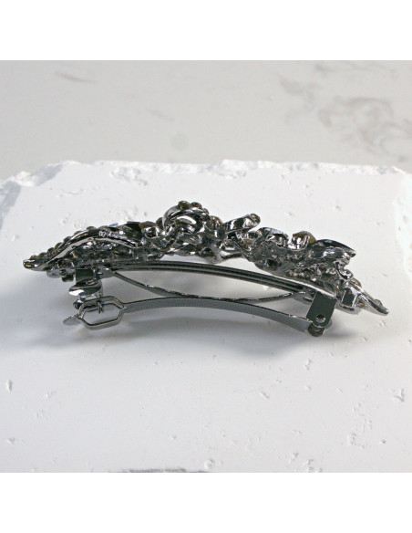 Klamra francuska kwiatek z cekinami i kryształkami Lolita Akcesoria