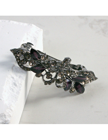 Klamra francuska kwiatek z cekinami i...