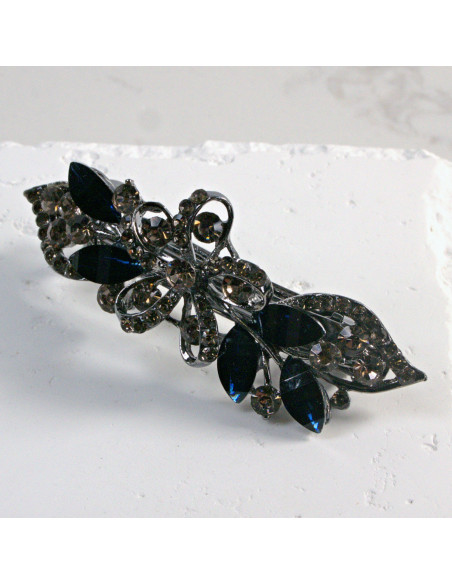 Klamra francuska kwiatek z cekinami i kryształkami Lolita Akcesoria