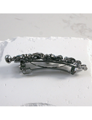 Klamra francuska półkwiatek z kryształkami i...