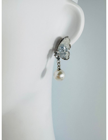 Kolczyki MOTYLKI Z PEREŁKĄ Lolita Accessories...