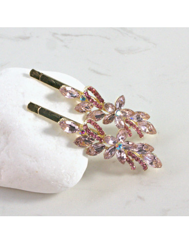 Wsuwka do włosów kwiatek RÓŻOWY 2 szt. Lolita...