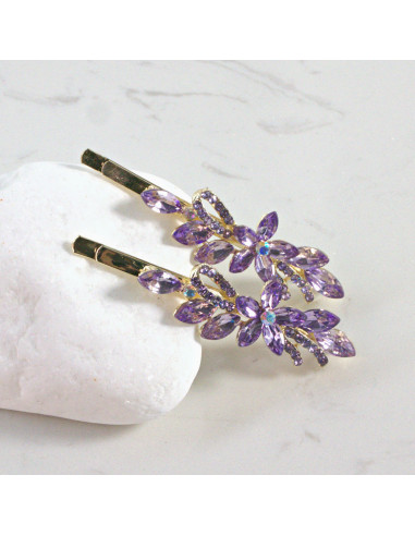 Wsuwka do włosów kwiatek FIOLETOWY 2 szt....