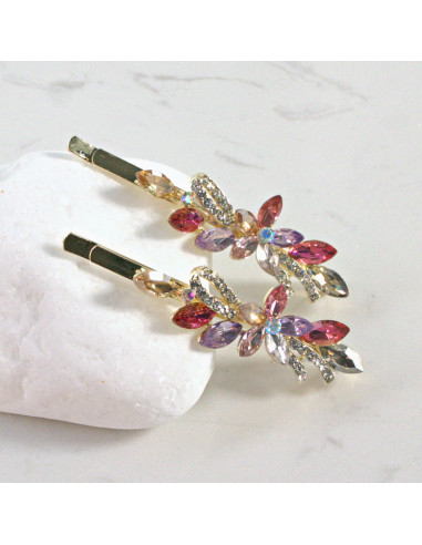 Wsuwka do włosów kwiatek WIELOKOLOROWY 2 szt....