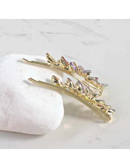 Wsuwka do włosów kwiatek WIELOKOLOROWY 2 szt. Lolita Akcesoria