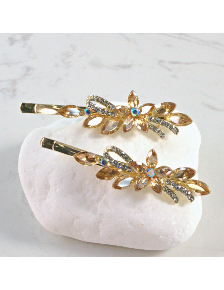 Wsuwka do włosów kwiatek MIODOWY 2 szt. Lolita Akcesoria