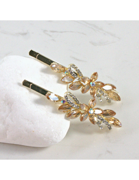 Wsuwka do włosów kwiatek MIODOWY 2 szt. Lolita Akcesoria