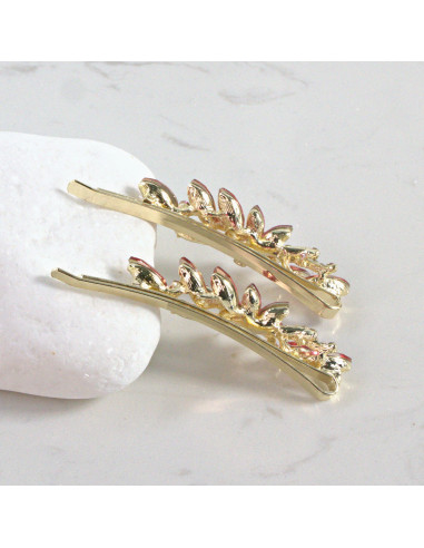 Wsuwka do włosów kwiatek CZERWONY 2 szt. Lolita...