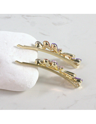 Wsuwka do włosów kokarda z kryształkami...