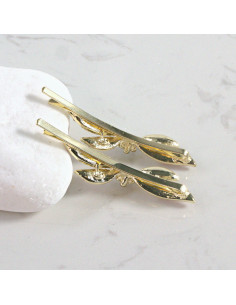 Wsuwka do włosów kokardka z kryształkami RÓŻOWY 2 szt.... 2