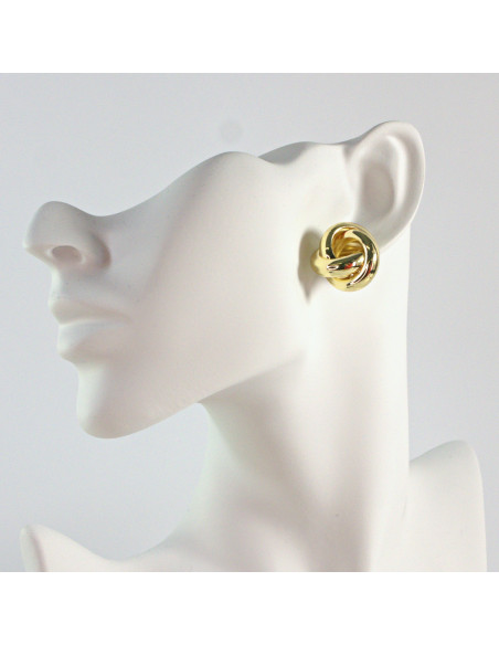 Kolczyki ZŁOTY WĘZEŁ SUPEŁ 2 CM Lolita Accessories srebrny sztyft 925