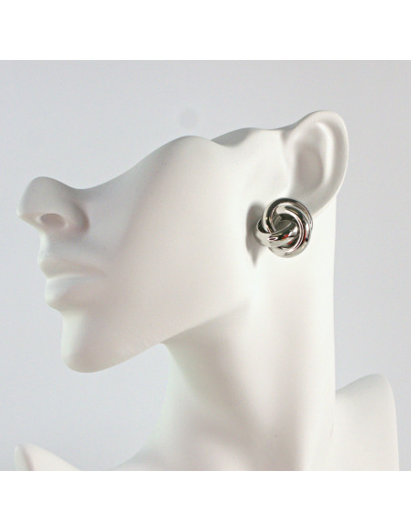 Kolczyki SREBRNY WĘZEŁ SUPEŁ 2 CM Lolita Accessories srebrny sztyft 925